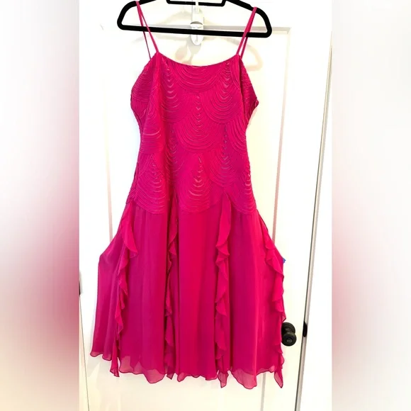 Bright Raspberry Pink Cocktail Dress - Picture 3 of 9